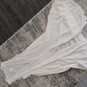 Intimately Free People Gauze eyelet maxi duster beach cover up dress S NWT